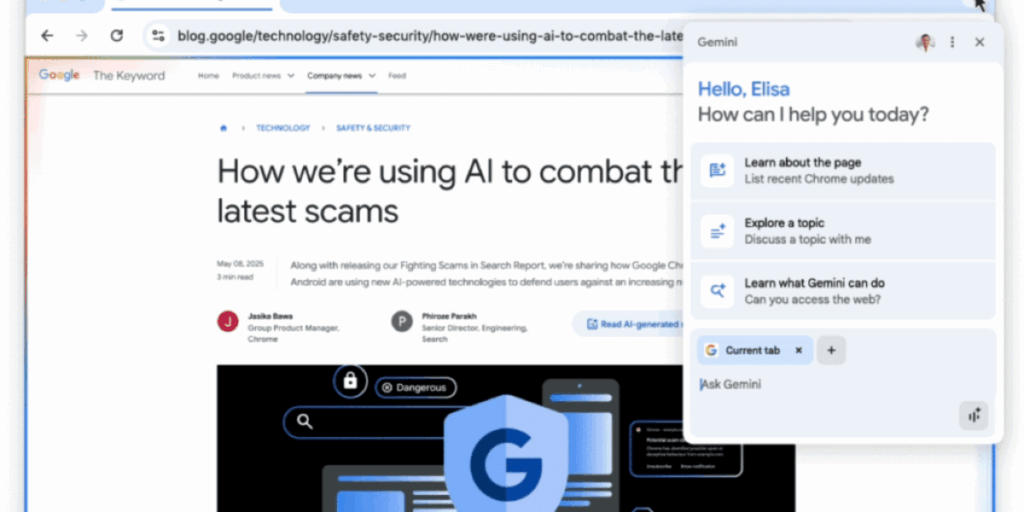 Snygg integrering i Chrome. (Foto: Google)
