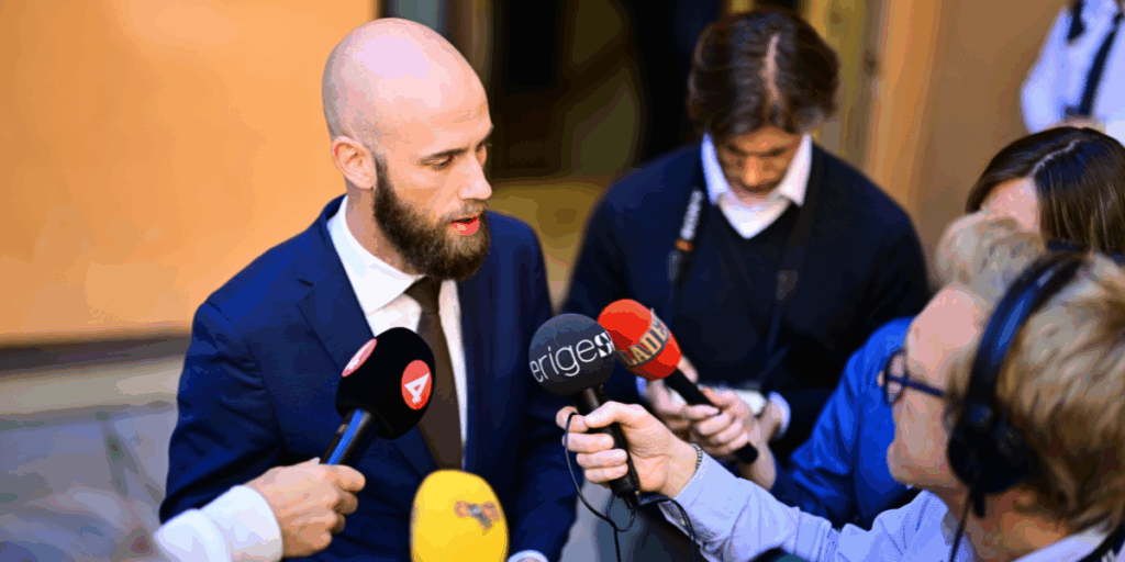 Carl-Oskar Bohlin, minister för civilt försvar. (Foto: Magnus Lejhall/TT)
